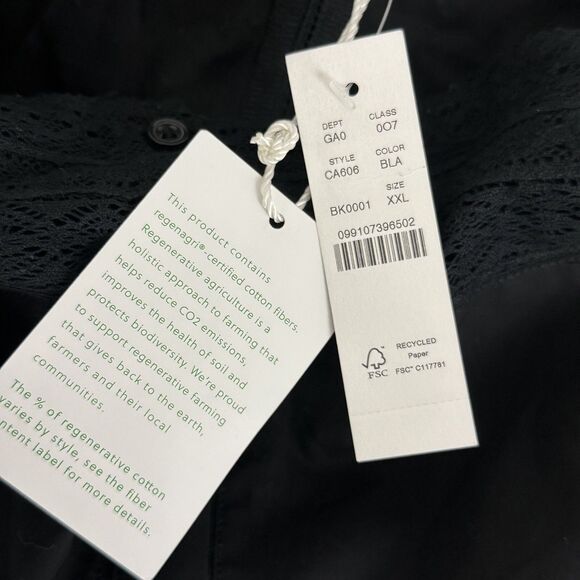 J.CREW Lace Trim Cropped Top XXL Button Tie Bottom Balloon Tank NWT B58 - Picture 5 of 6